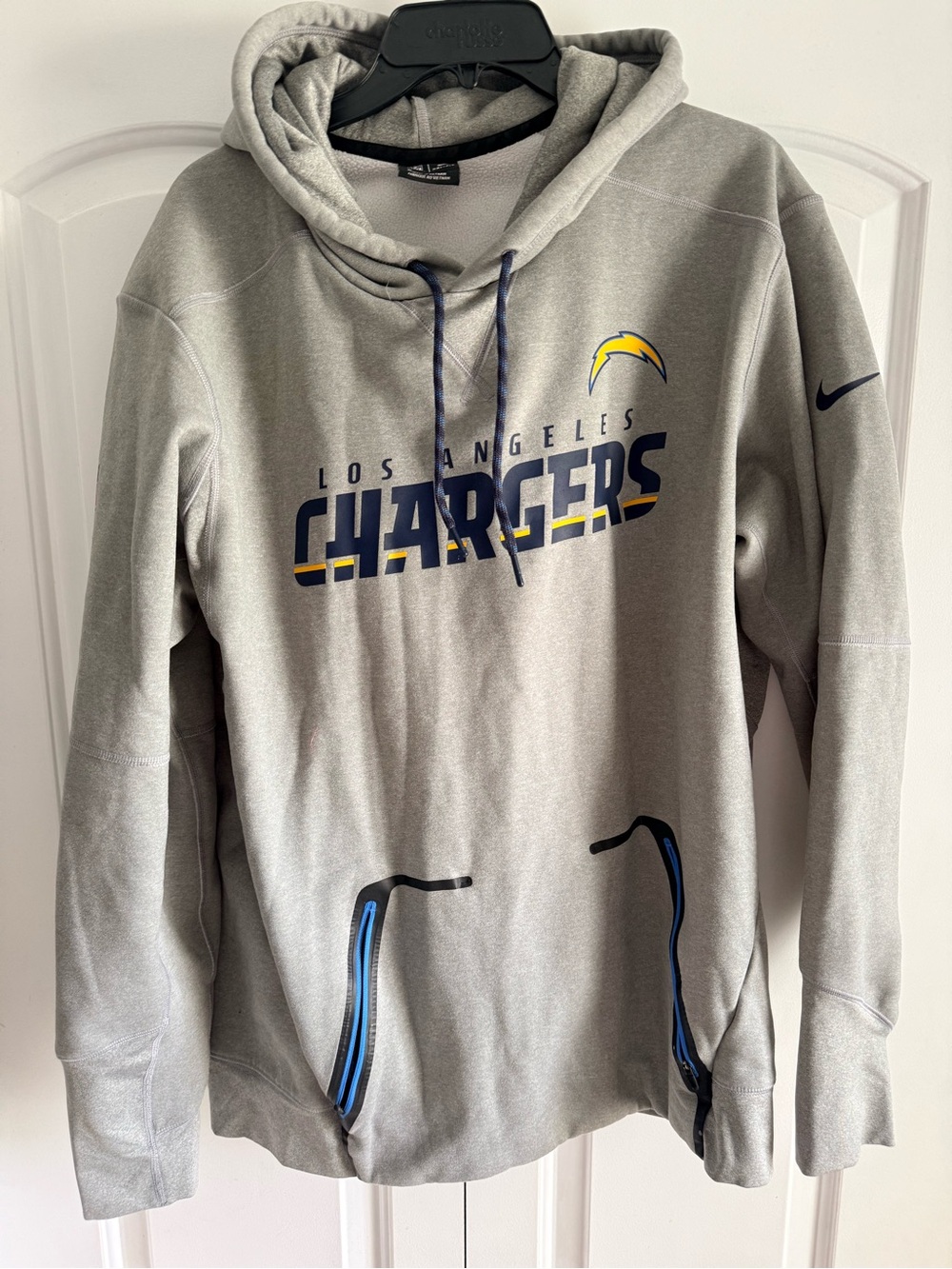 Los Angeles Chargers Nike NFL On Field Dri-Fit Sweatshirt Hoodie Men's XL GRAY